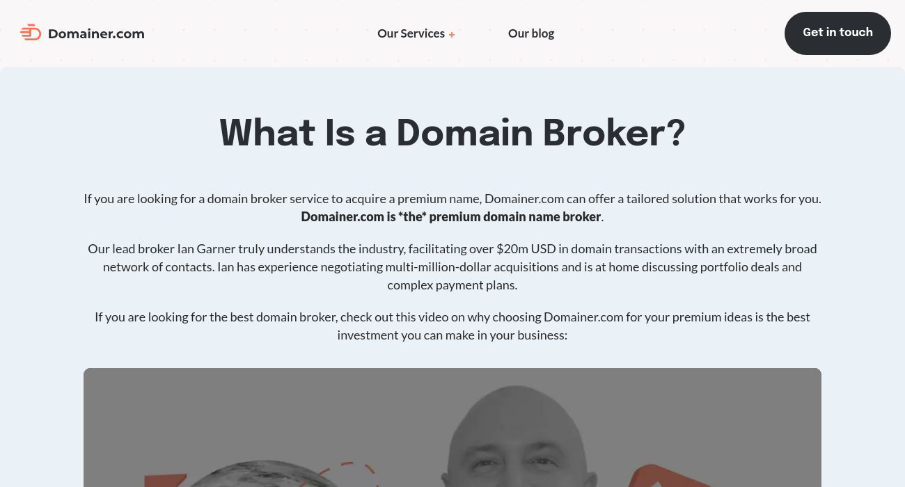 Domainer.com Domain Broker Service