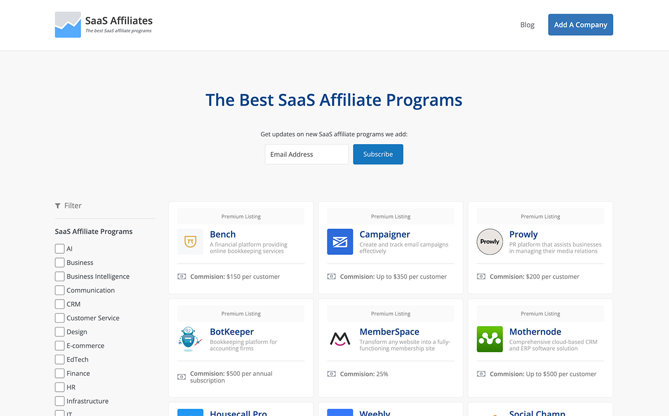 SaaS Affiliates